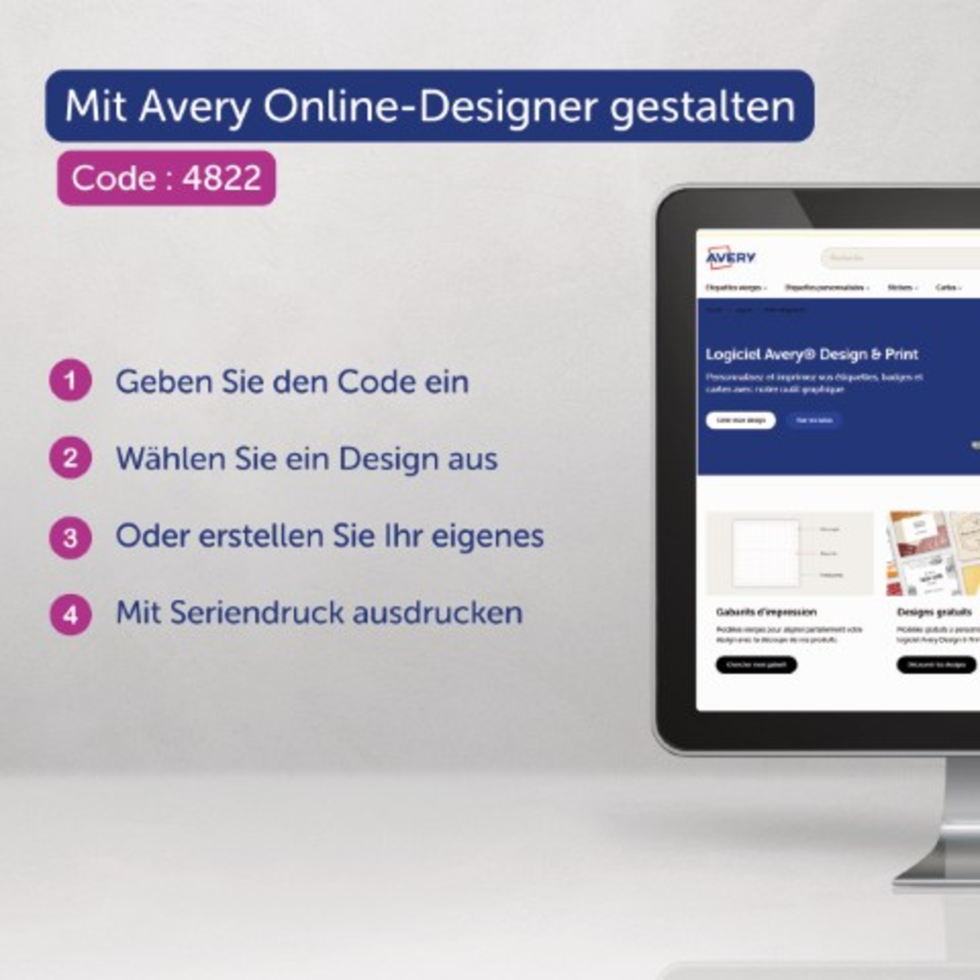 Avery Zweckform Namensschild 90 x 60 mm (B x H) — 2