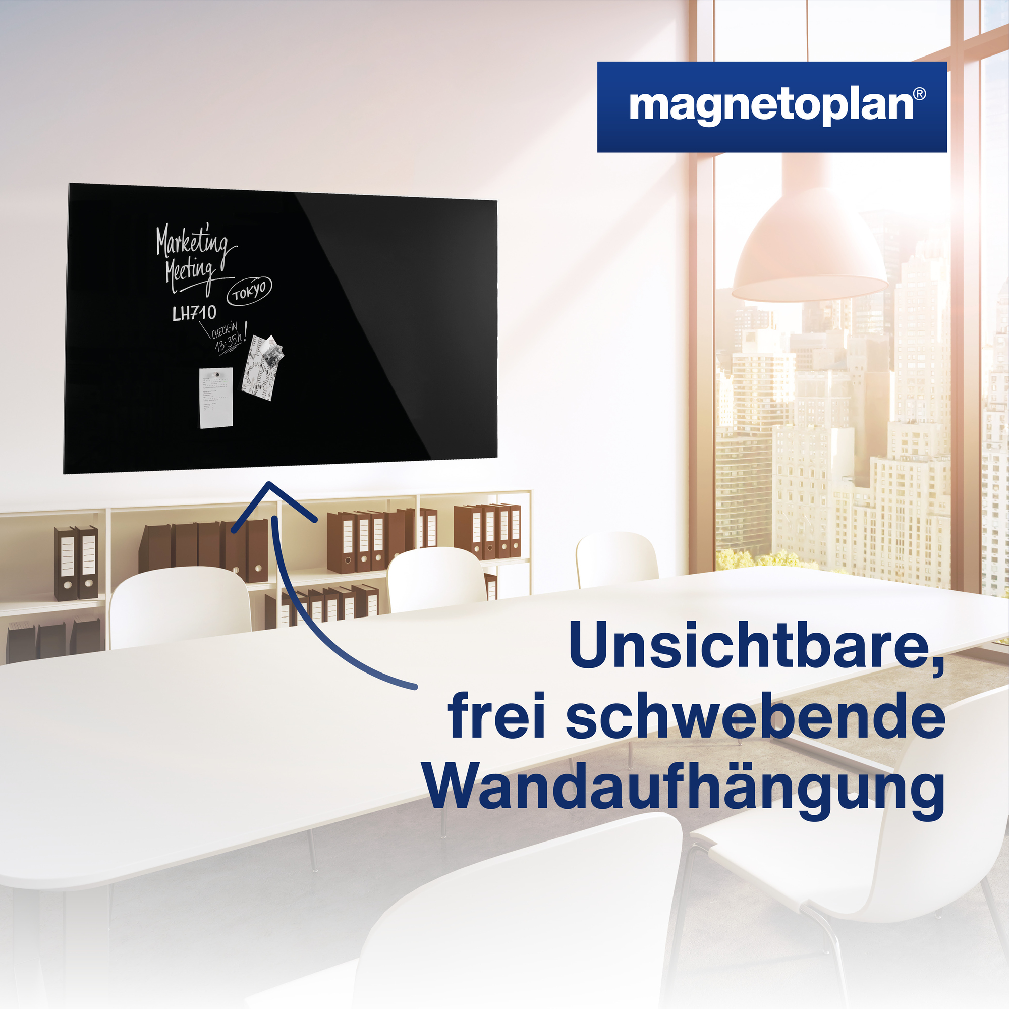 magnetoplan® Glasboard Design tiefschwarz — 2