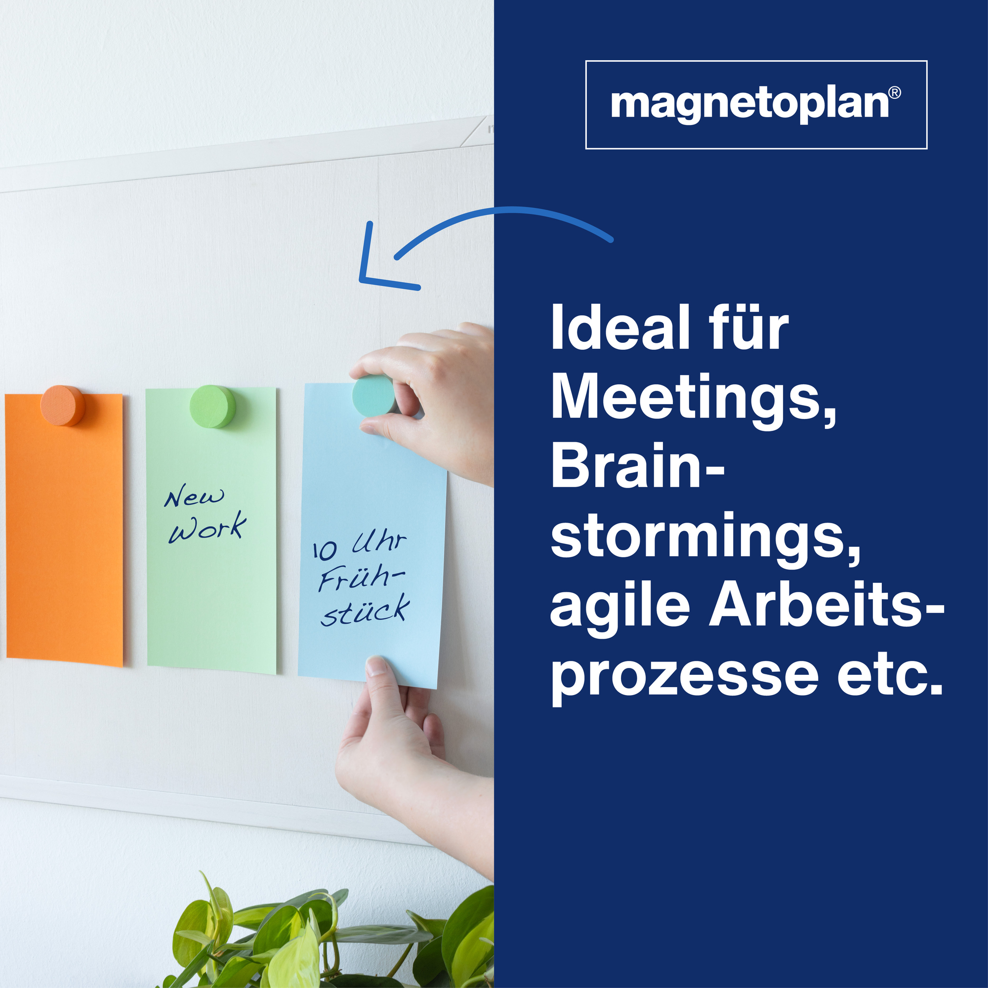 magnetoplan® Moderationskarte Rechteck 20 x 10 cm (B x H) 130 g/m² 250 St./Pack. — 2