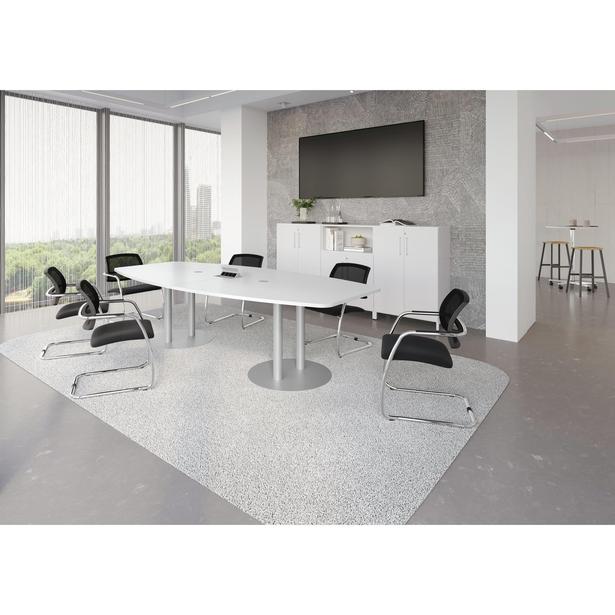 Hammerbacher Konferenztisch KT28S Stahl — 2