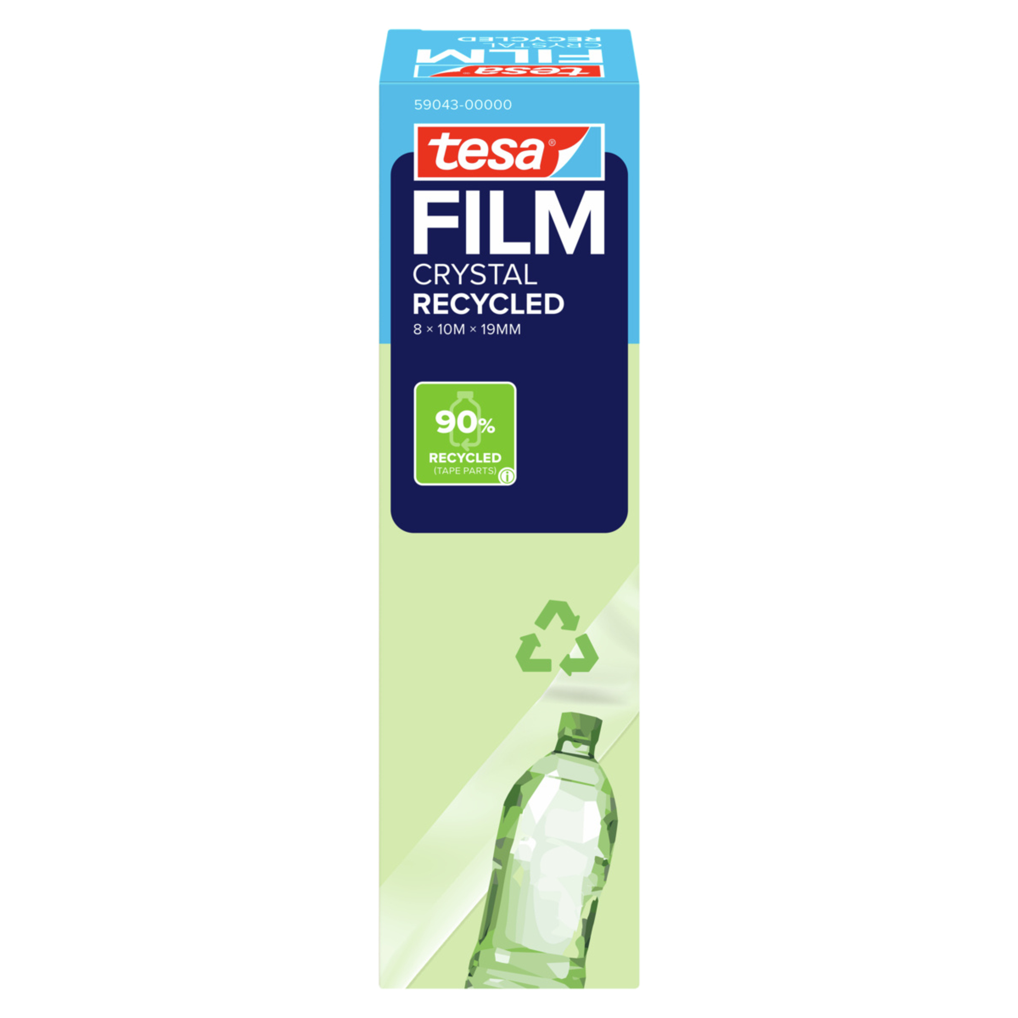tesa® Klebefilm tesafilm® CRYSTAL RECYCLED 19 mm x 10 m (B x L) 8 St./Pack. — 2