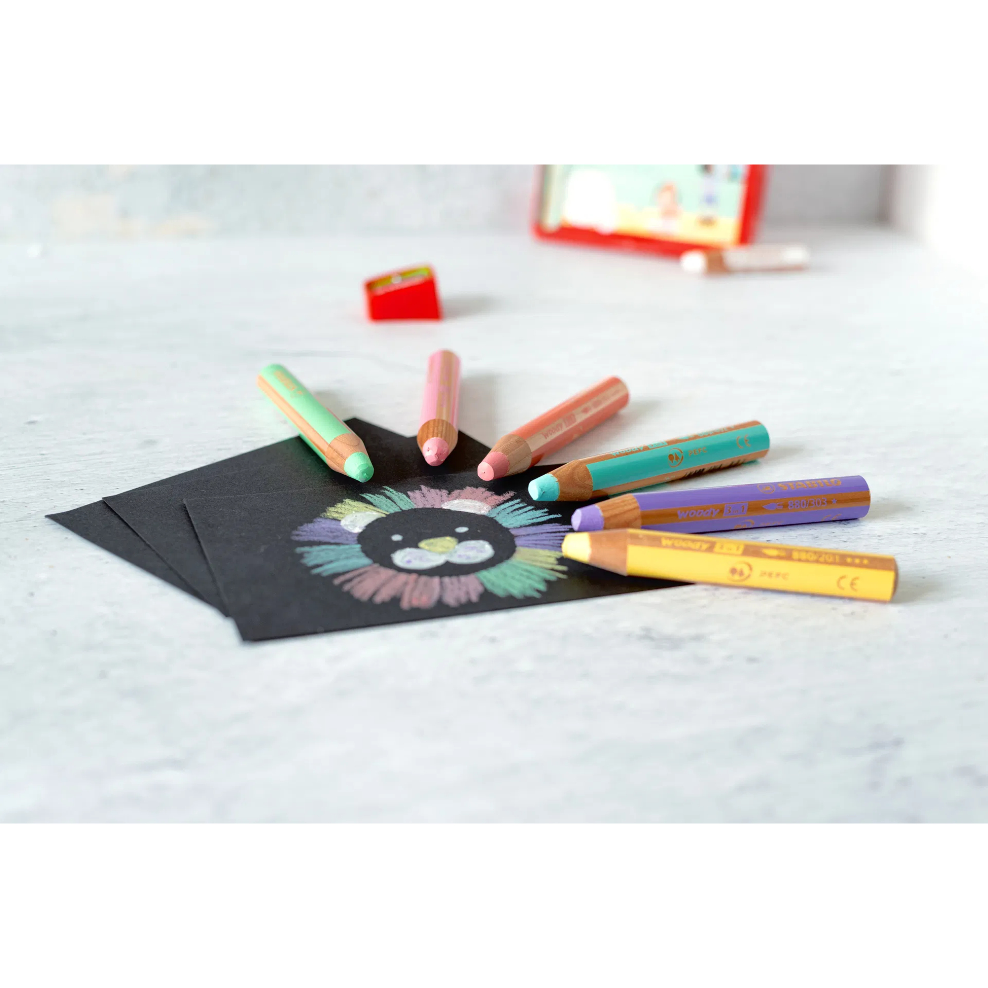 STABILO® Buntstift woody 3 in 1 inkl. Spitzer 6 St./Pack. — 2