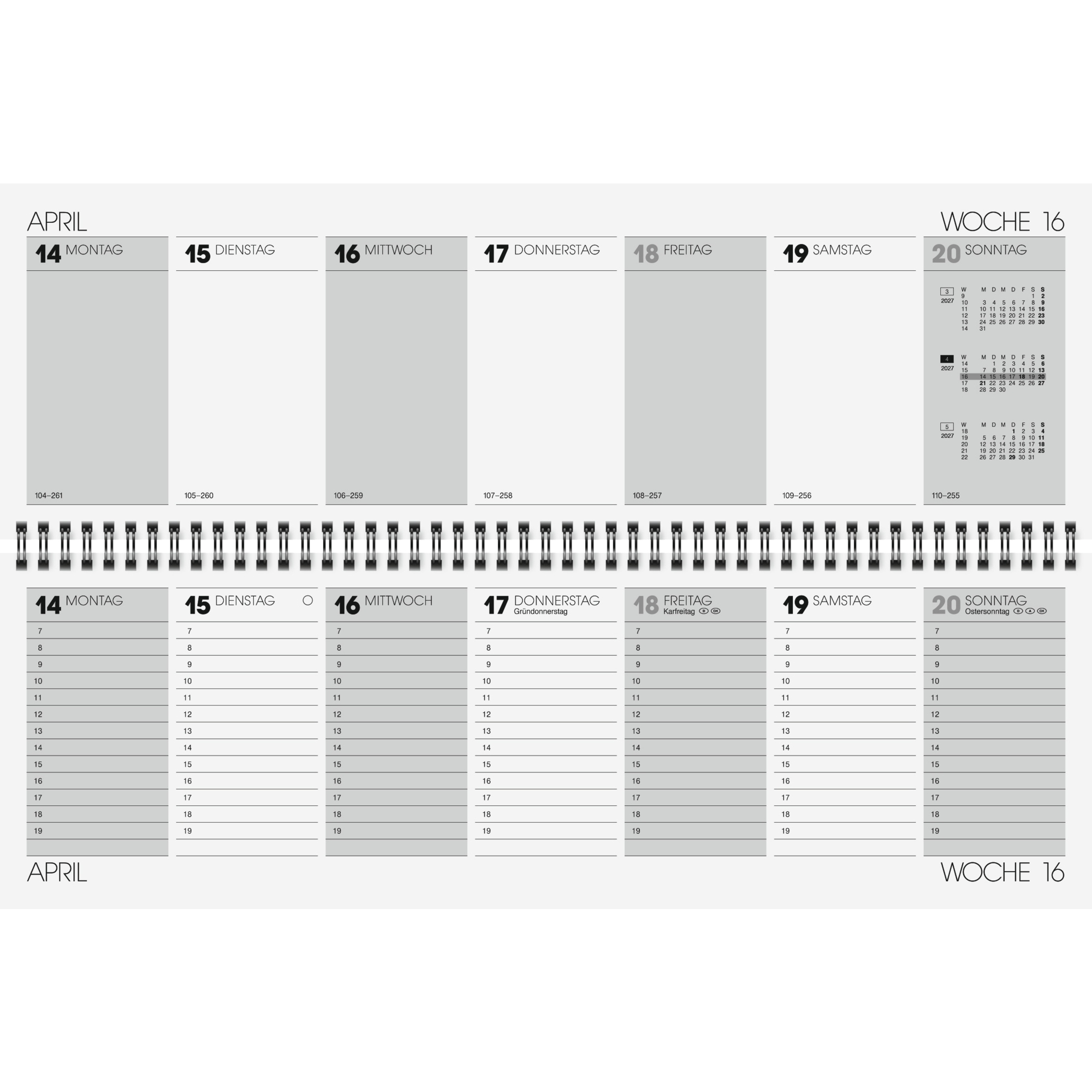 Glocken Querkalender 2027 — 2