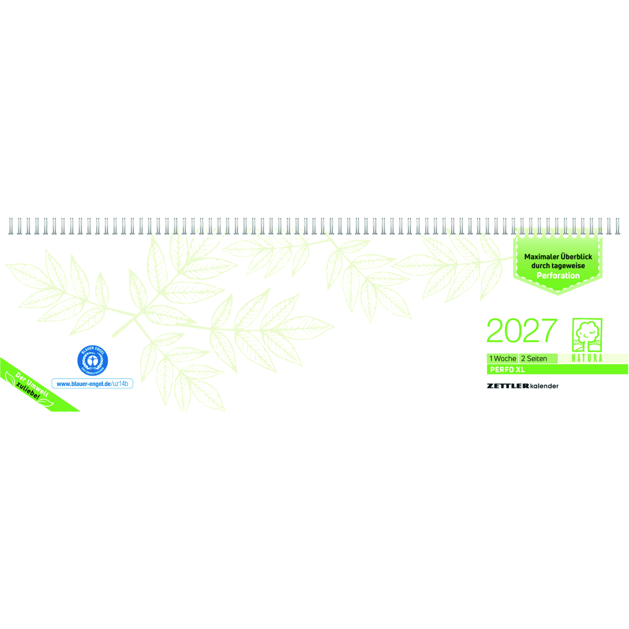 ZETTLER Querkalender PERFO XL 2027 — 2